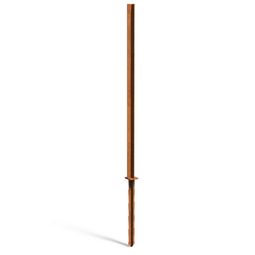 Palo In Acciaio Corten Per Pannello Da Giardino