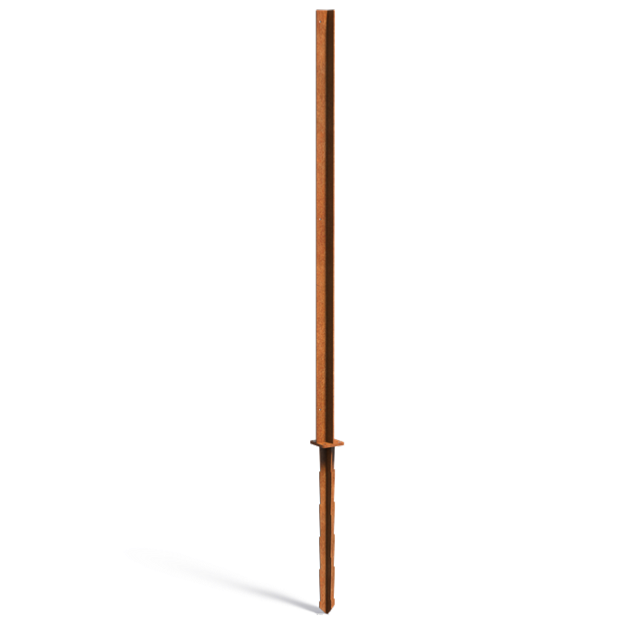 Palo In Acciaio Corten Per Pannello Da Giardino
