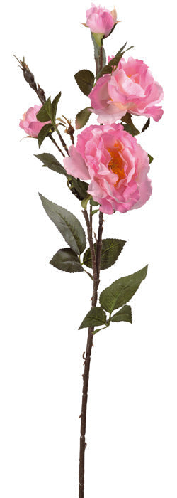 Rosa Artificiale 77 Cm Con Fogliame Realistico
