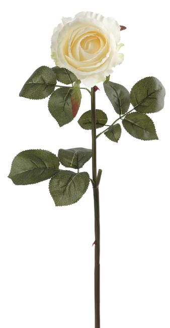 Rosa Artificiale Bianca Stelo Lungo 67Cm