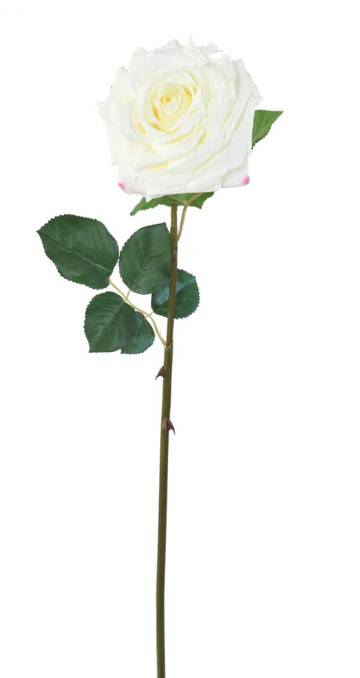 Rosa Artificiale Bianca 74 Cm Per Decorazione Interni