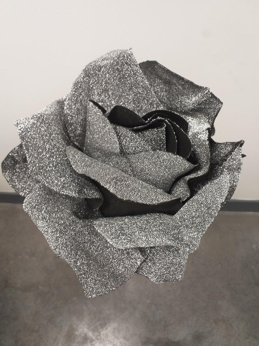 Rosa Artificiale Nera Scintillante Per La Decorazione D'interni