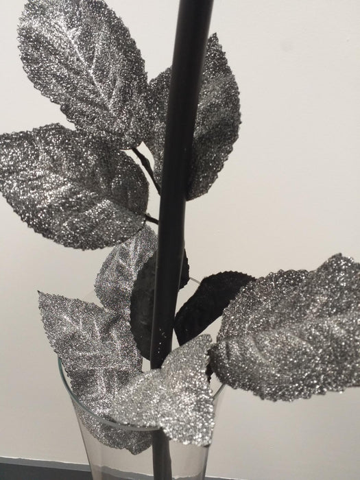 Rosa Artificiale Nera Scintillante Per La Decorazione D'interni