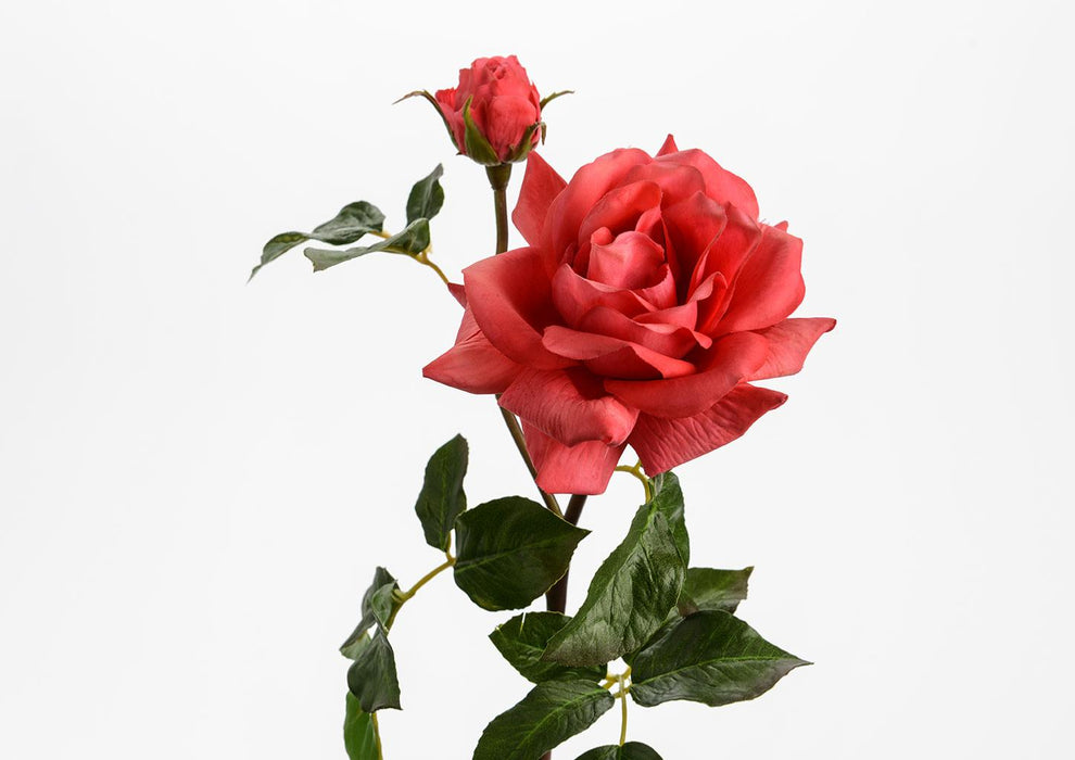 Rosa Artificiale Rossa 53Cm Real Touch Luxury