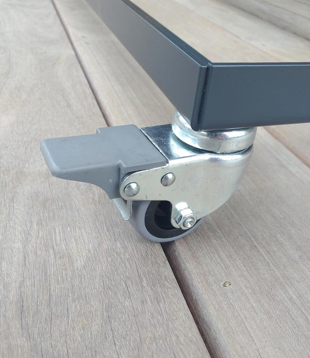 Ruota Pot In Acciaio 40Cm Per Contenitore Quadrato Graphit Volcania