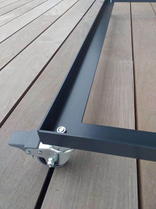 Ruota Per Vasi In Acciaio Per Fioriera In Grafite E Vulcania