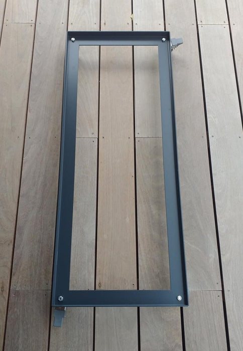 Ruota Per Vasi In Acciaio Per Fioriera In Grafite E Vulcania