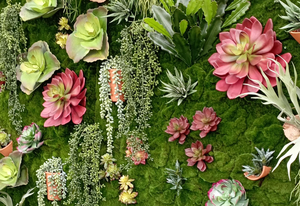 Succulente Artificiale Rossa Su Palo 30 Cm