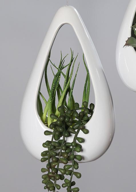 Pianta Grassa Artificiale Da Appendere 22 Cm Per Interni